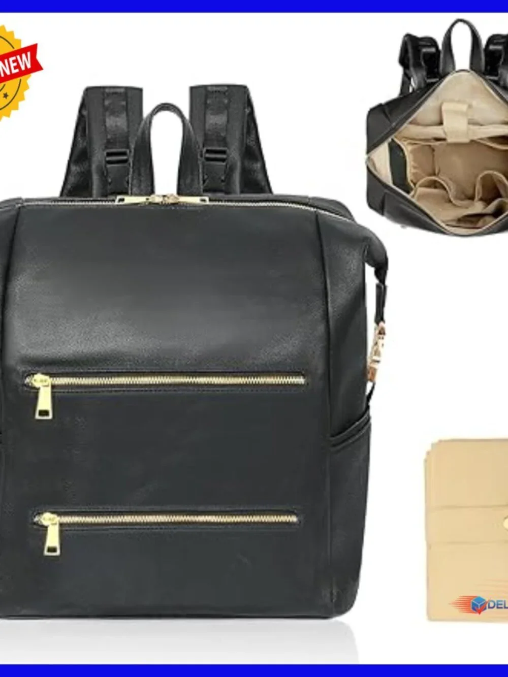 Large Diaper Backpack with 15 Pockets, Insulated Compartments, Changing Pad
